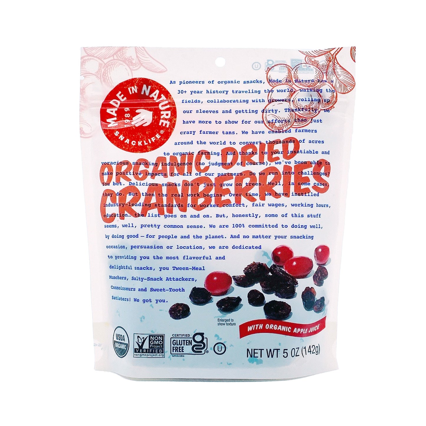 Organic Dried Cranberries(オーガニック・ドライクランベリー)